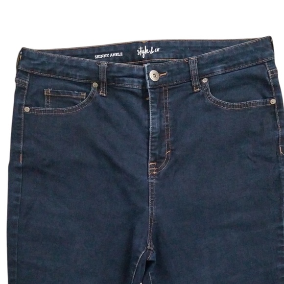 Style & Co Women's Stretchy High Rise Skinny‎ Ankle Jeans Size 14 - Picture 3 of 11